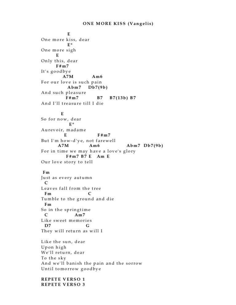 One More Kiss Pdf