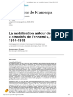 SUMPF. La mobilisation autour des « atrocités de l'ennemi », Russie 1914-1918