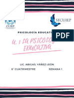 U1. La Psicología Educativa