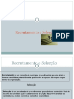 RECRUTAMENTO E SELECÇÃO de Recursos Humanos 2019