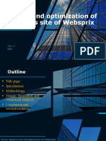 Design and Optimization of Wireless Site of Websprix