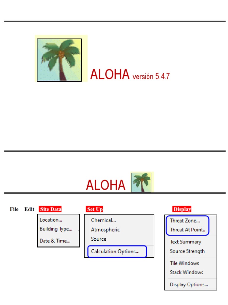 ALOHA 5.4.7: Guía de Uso y Limitaciones | PDF | Nube | Herida