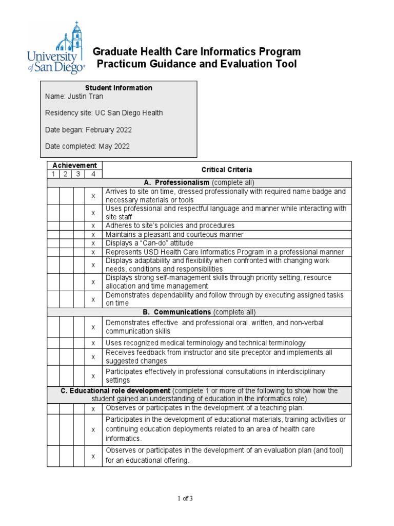 Preceptor Evaluation Form | PDF | Information Technology | Request For ...