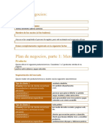 Plan de Negocios:: Producto