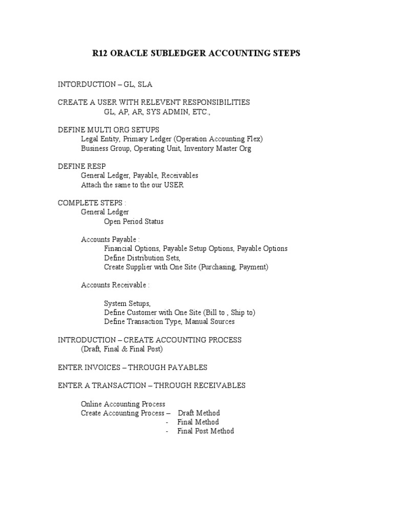 Oracle R12 Subledger Accounting Guide | PDF | Accounts Payable | Debits ...