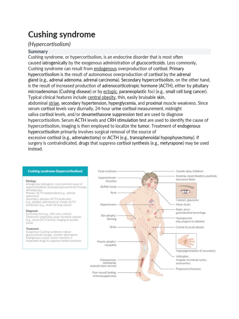 Cushing Syndrome: (Hypercortisolism) | PDF | Medical Specialties ...