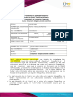 Consentimiento Informado - Tarea 4 Desarrollo Del Pensamiento Científico.