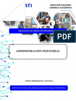 Administración Industrial PEA Equivalente Nivel Técnico
