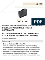 Aics Pattern Magazine S/A Double Stack Single Fire 6.5 Creedmoor
