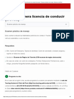 Obtener Primera Licencia de Conducir (Brevete) - Examen Práctico de Manejo - Gobierno Del Perú