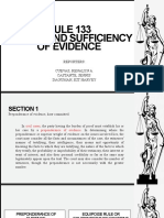 RULE 133 Weight and Sufficiency of Evidence: Reporters: Cuevas, Renalyn A. Castante, Jennis Daguman, Kit Harvey