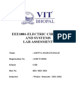 Eee1001-Electric Circuits and Systems Lab Assesment