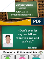 2 Virtual Class: Grade 11 Practical Research 1