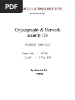 Cryptography & Network Security Lab: Dayalbagh Educational Institute