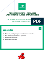 Reporte Laboratorio Clínico OftalmoMedic 2022