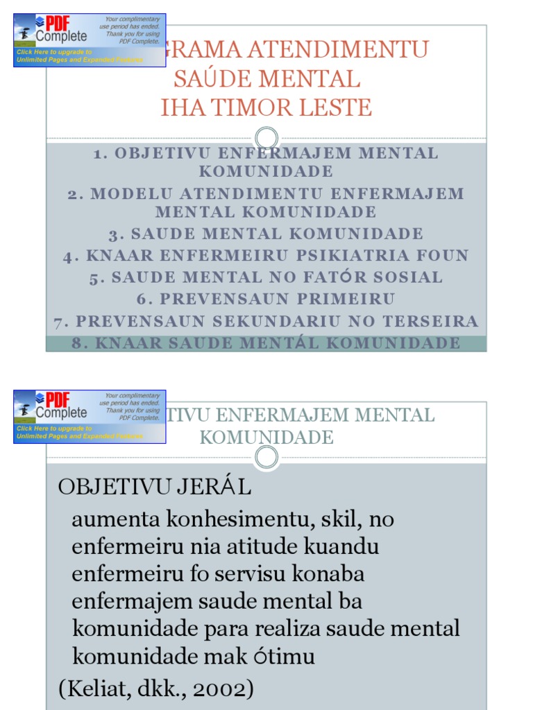 Modelo de Atención en Salud Mental | PDF