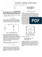 Informe 17. Motor de Corriente Continua en Derivación