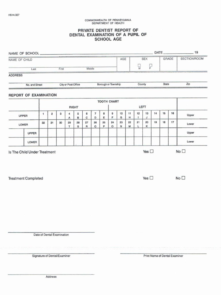 Dental Exam PDF
