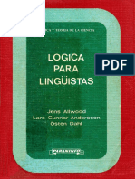 ALLWOOD J Et Al - Logica Para Linguistas