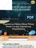 Praktikum Sa Pagtuturo NG Filipino