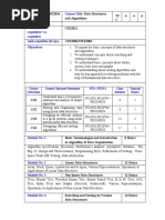 CSE2014 Data Structures and Algorithms - TCS - With - CO - PO - Mapping