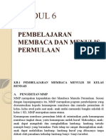 Modul 6 Pembelajaran Membaca Dan Menulis Permulaan