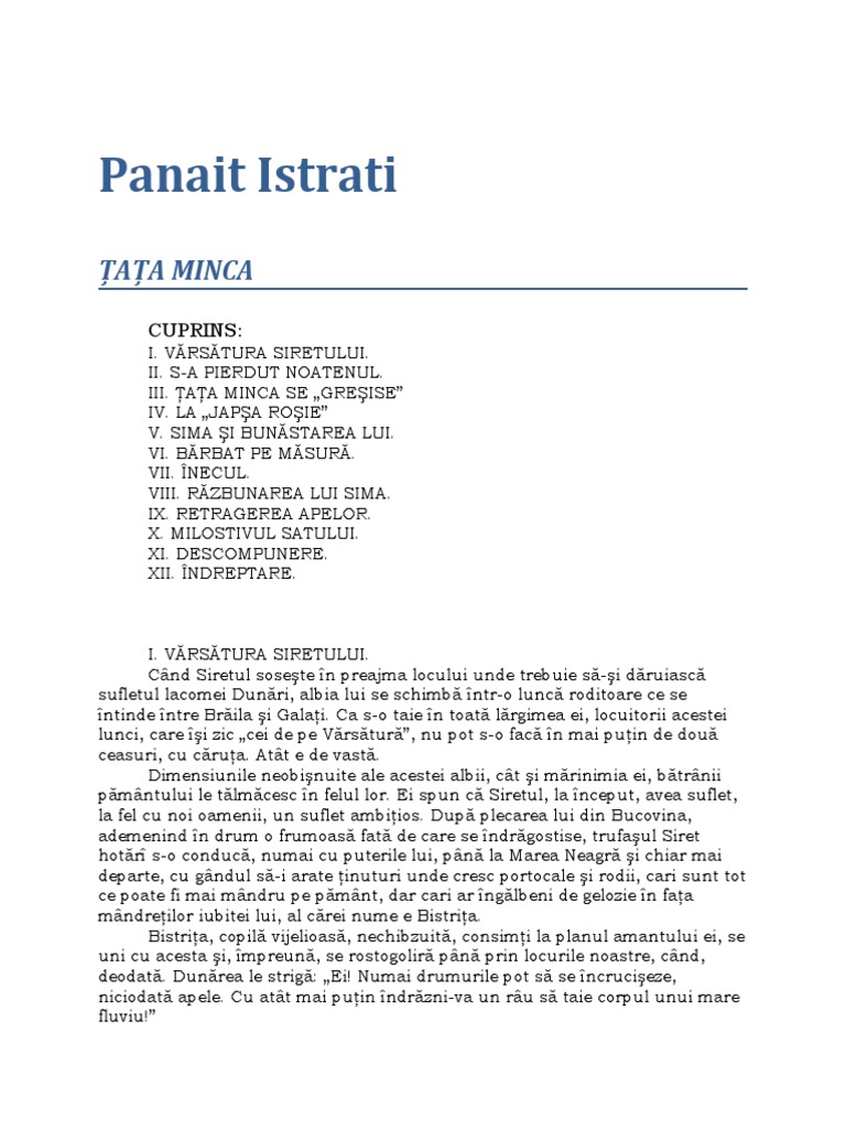 Panait Istrati-Tata Minca 09 | PDF