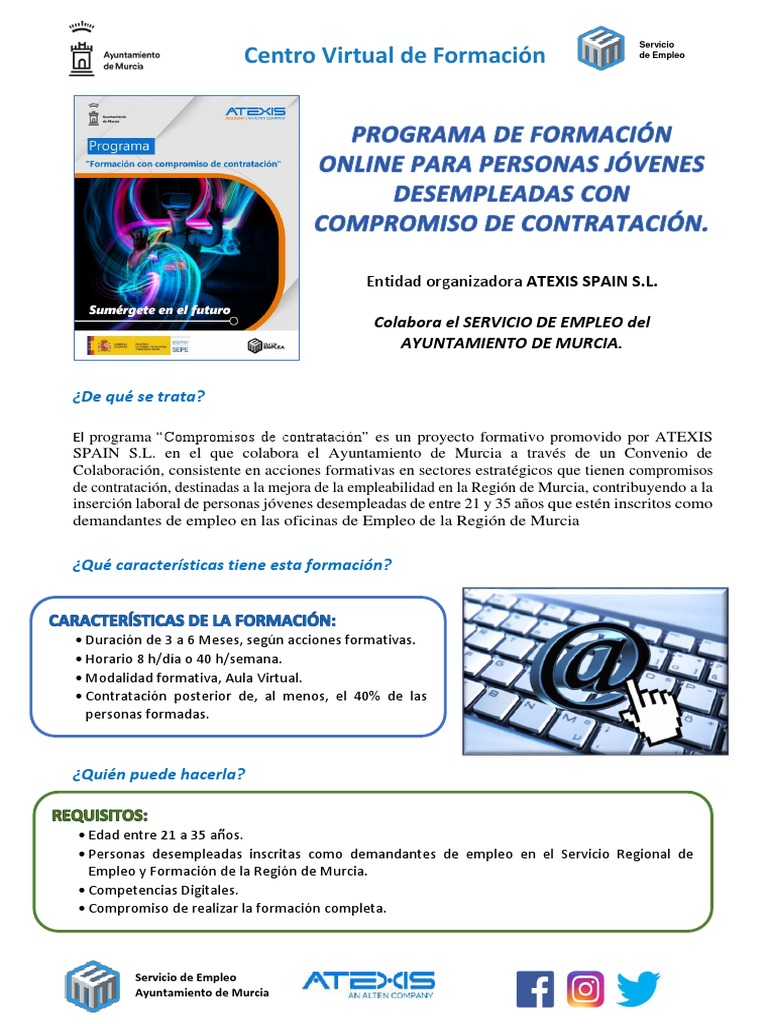 Información Cursos Con Compromiso De Contratación Pdf Aplicación