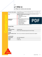 Sikafiber Ppm-12: Polypropylene Fibers For Mortar and Concrete