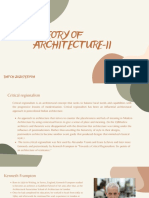 Theory of Architecture-Ii: Batch 2020, Pes Foa