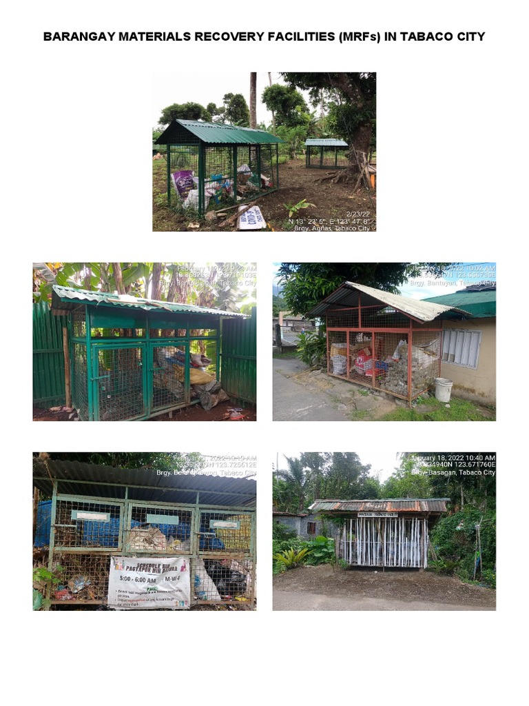 Barangay Materials Recovery Facilities | PDF