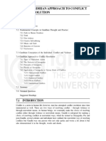 Unit 7 Gandhian Approach To Conflict Resolution: Structure