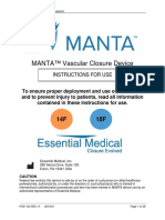 MANTA™ Vascular Closure Device: Instructions For Use