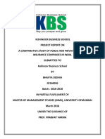 Comparative Study of Public and Private Non-Life Insurance Companies in India