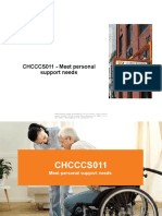 CHCCCS011 - Meet personal support needs
