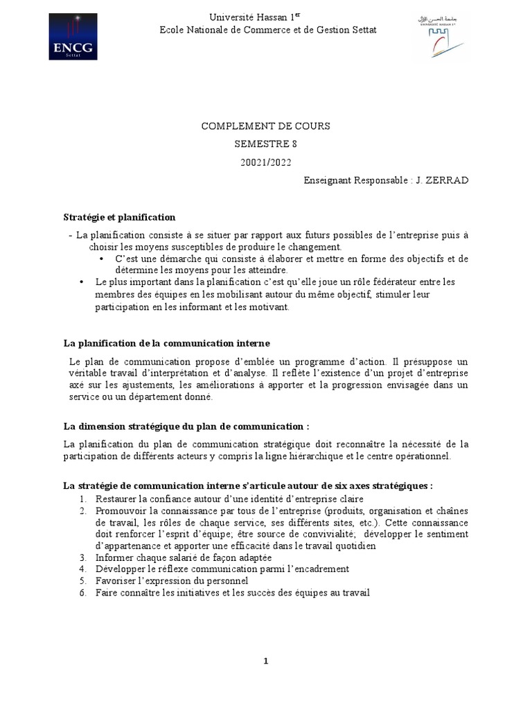 Stratégie de Communication Interne | PDF | la communication | Business