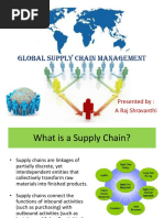 Global Supply Chain Management: Presented By: A Raj Shravanthi