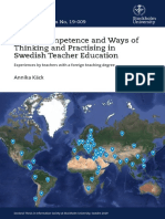 Digital Competence and Ways of Thinking and Practising in Swedish Teacher Education