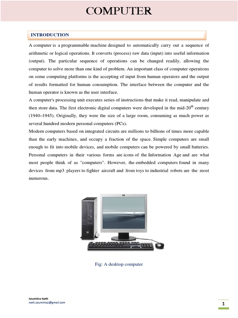 Computer Basics | PDF | Computer Data Storage | Operating System