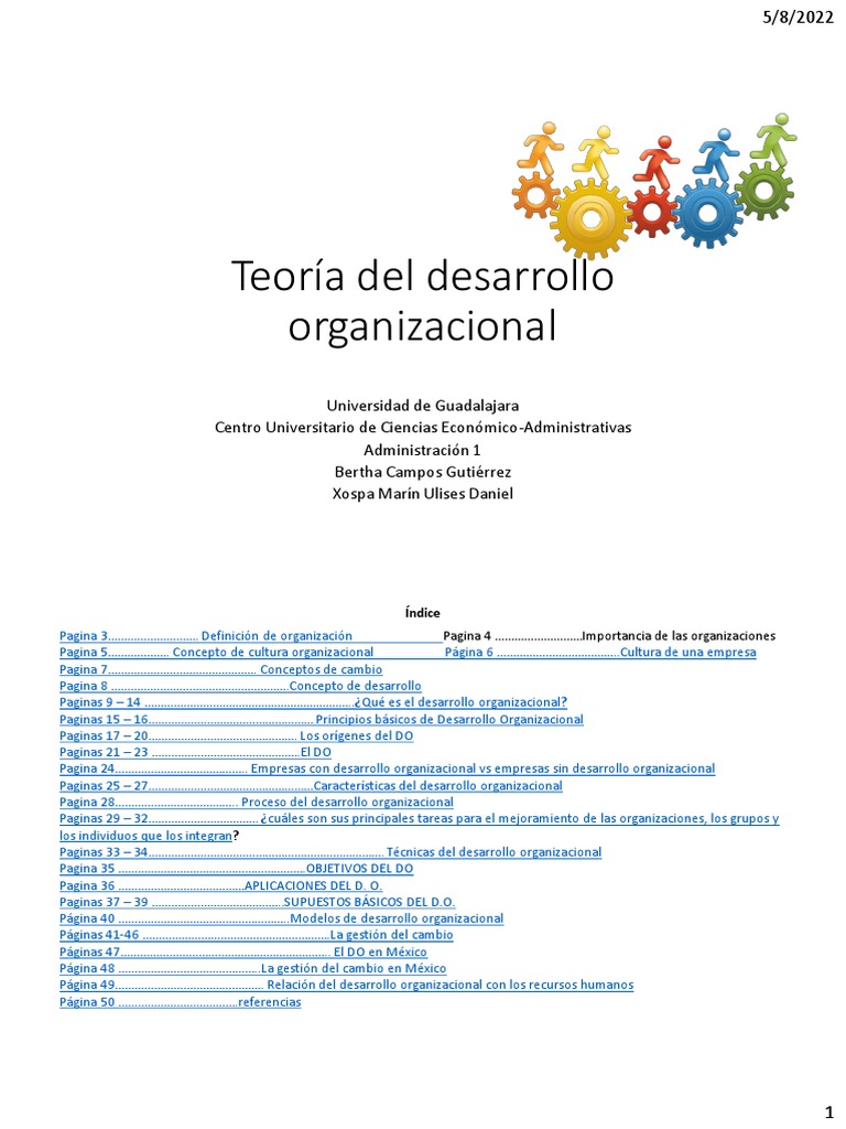 Teoría del Desarrollo Organizacional | PDF | Business | Aprendizaje