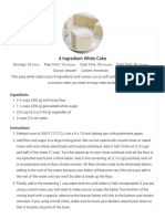 4 Ing White Cake - Soft & Fluffy