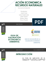 Valorolación Económica de Los Recursos Naturales - (Ávila, Maldonado, Garzón, Pérez y Rueda)