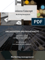 Business Concept: - Marketing Management