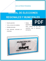 Manual de Elecciones Regionales Y Municipales: Jeans Leo Riveros Pumacahua