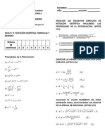 Guía #3 5° Año Nivelación Notación Científica, Formulas y Despejes