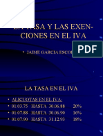 La Tasa y Las Exenciones en El Iva