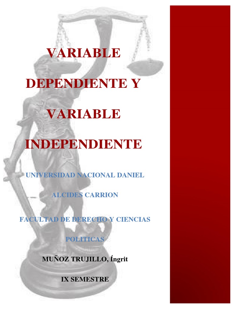 Diferencia Entre Variable Dependiente y Variable Independiente PDF Variables dependientes e