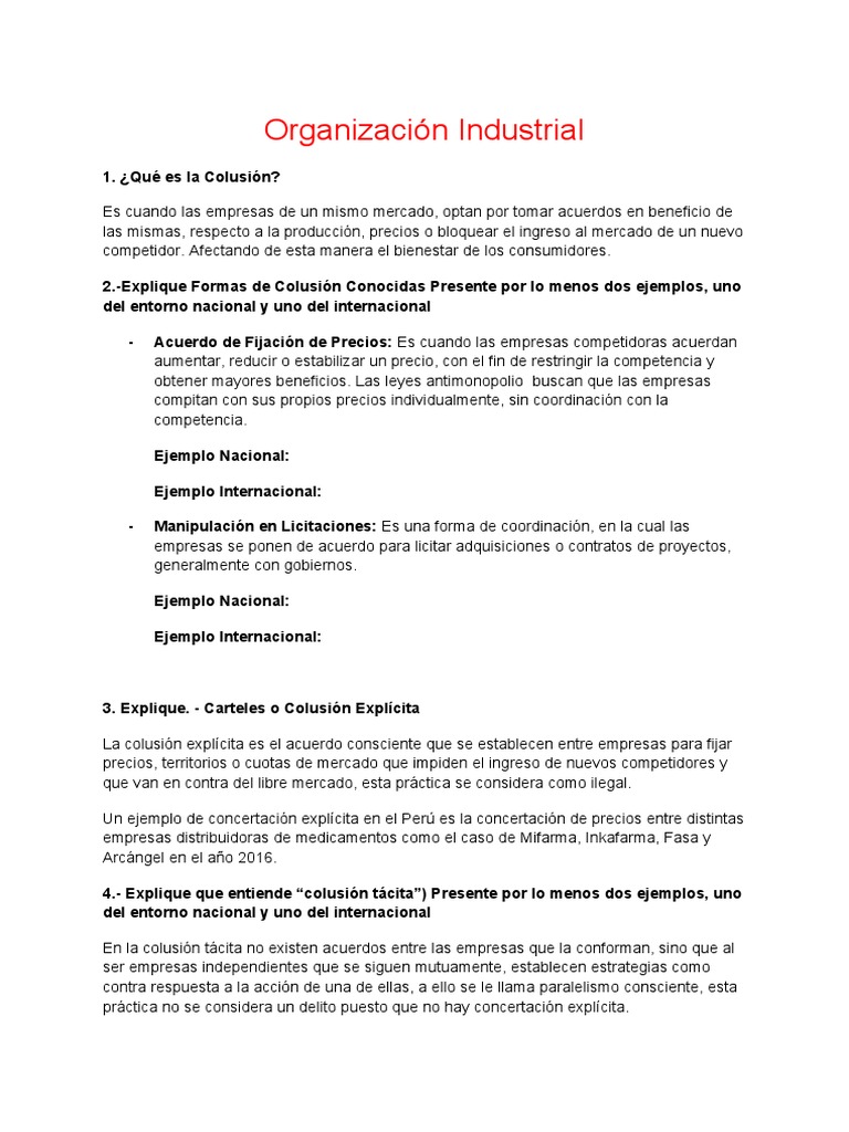 Colusion | PDF | Mercado (economía) | Ley de Competencia