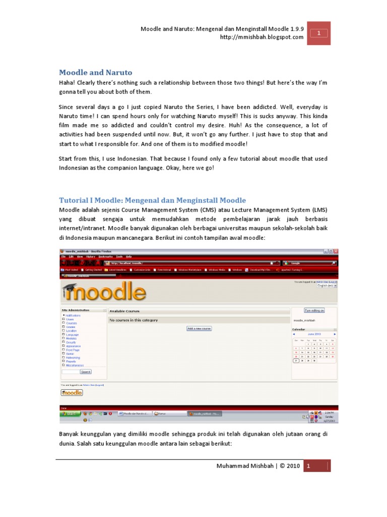 Tutorial Moodle | PDF