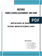 Fabric Science Assignment: End Term: Application of Rfid in Textile Manufacturing Units